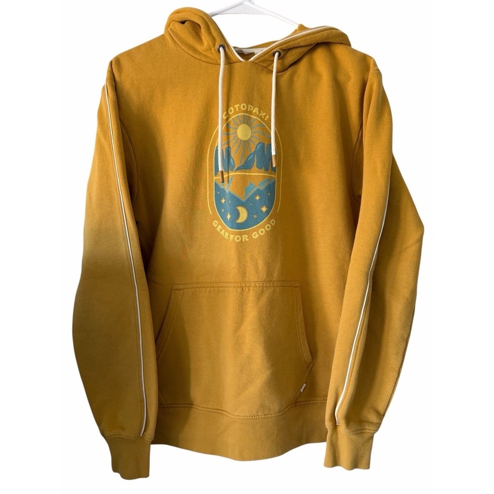 Cotopaxi Gear For Good Day Or Night Pullover Hoodie Yellow‎ Size Small